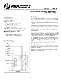 PI74ALVCH16271A datasheet: 12-bit to 24-bit multiplexed bus exchanger with 3-state outputs PI74ALVCH16271A