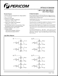 PI74ALVCH16344V datasheet: 1-bit to 4-bit address/driver with 3-state outputs PI74ALVCH16344V