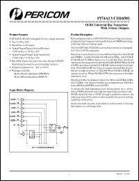 PI74ALVCH16501A datasheet: 18-bit universal bus transceiver with 3-state outputs PI74ALVCH16501A