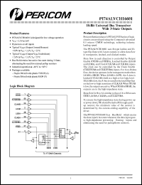 PI74ALVCH16601A datasheet: 18-bit universal bus transceiver with 3-state outputs PI74ALVCH16601A