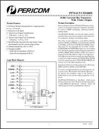 PI74ALVCH16601V datasheet: 18-bit universal bus transceiver with 3-state outputs PI74ALVCH16601V