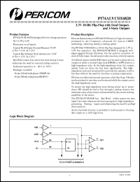 PI74ALVCH16820A datasheet: 3.3V 10-bit flip-flop with 3-state outputs PI74ALVCH16820A