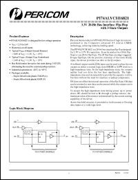 PI74ALVCH16821A datasheet: 3.3V 20-bit bus interface flip-flop with 3-state outputs PI74ALVCH16821A