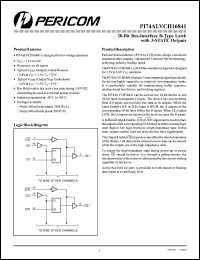 PI74ALVCH16841A datasheet: 20-bit bus-interface D-type latch with 3-state outputs PI74ALVCH16841A