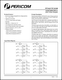 PI74ALVTC16240A datasheet: 12-bit to 24-bit multiplexed D-type latch with 3-state outputs PI74ALVTC16240A