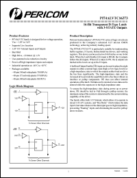 PI74ALVTC16373V datasheet: 16-bit transparent D-type latch with 3-state outputs PI74ALVTC16373V