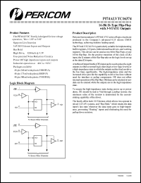 PI74ALVTC16374V datasheet: 16-bit D-type flip-flop with 3-state outputs PI74ALVTC16374V