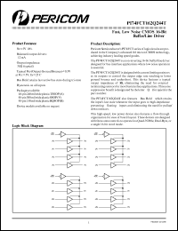 PI74FCT162Q244TB datasheet: Fast,low noise CMOS 16-bit buffer/line driver PI74FCT162Q244TB