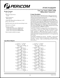 PI74FCT162Q245TB datasheet: Fast,low noise CMOS 16-bit bidirectional transceiver PI74FCT162Q245TB