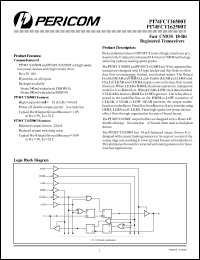 PI74FCT162500TA datasheet: Fast CMOS 18-bit registered transceiver PI74FCT162500TA