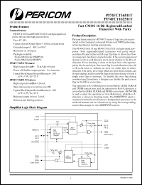 PI74FCT162511TA datasheet: Fast CMOS 16-bit registered/latched transceiver with parity PI74FCT162511TA