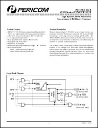 PI74FCT2193TS datasheet: High speed CMOS presettable synchronous 4-bit binary counter PI74FCT2193TS