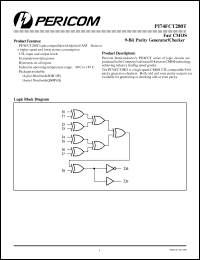 PI74FCT280TW datasheet: Fast CMOS 9-bit parity generator/checker PI74FCT280TW