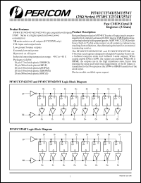 PI74FCT574TR datasheet: Fast CMOS octal D register (3-state) PI74FCT574TR