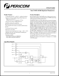 PI74LPT16501A datasheet: Fast CMOS 18-bit registered transceiver PI74LPT16501A