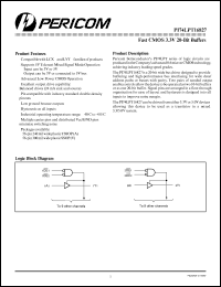 PI74LPT16827V datasheet: Fast CMOS 3.3V 20-bit buffer PI74LPT16827V