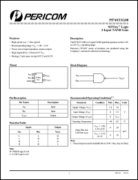 PI74ST1G00T datasheet: SOTiny logic 2-input NAND gate PI74ST1G00T