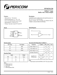 PI74ST1G126T datasheet: SOTiny logic buffer with 3-state output PI74ST1G126T