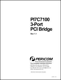 PI7C7100CNA datasheet: 3 port PCI bridge PI7C7100CNA
