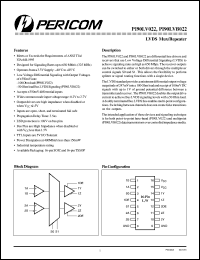 PI90LVB022L datasheet: LVDS mux/repeater PI90LVB022L