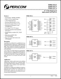 PI90LVB017AU datasheet: 3V LVDS high-speed differential line driver PI90LVB017AU