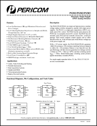 PS302ESA datasheet: Precision, single-supply SPST analog switch PS302ESA