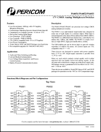 PS4051EPE datasheet: 17V CMOS analog  multiplexer/switch PS4051EPE