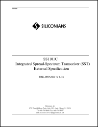 SS1101C datasheet: Integrated spread-spectrum transceiver (SST) SS1101C