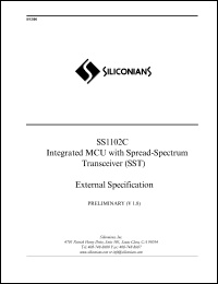 SS1102C datasheet: Integrated MCU with spread-spectrum transceiver (SST) SS1102C