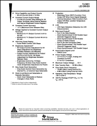 TLC5911PZP datasheet:  LED DRIVER W/SHIFT REGISTERS, DATA LATCH, ON-CHIP PLL FOR GRAY SCALE GENERATION & CONSTANT CURRENT TLC5911PZP