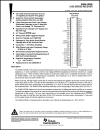 SN65LVDS96DGG datasheet:  SERDES (SERIALIZER/DESERIALIZER) RECEIVER SN65LVDS96DGG