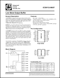 ICS9112M-07 datasheet: Low skew PCI/PCI-X buffer ICS9112M-07