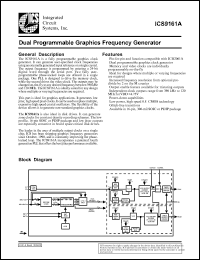 ICS9161A-01CN16 datasheet: Dual programmable graphics frequency generator ICS9161A-01CN16