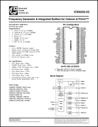 AV9250F-23 datasheet: Frecuency generator and integrated buffer for Celeron and PII/III AV9250F-23