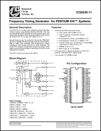 AV9250F-11-T datasheet: Frecuency timing generator  for  Pentium II/III system AV9250F-11-T