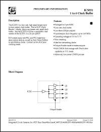 ICS551MT datasheet: 1 to 4 clock buffer ICS551MT
