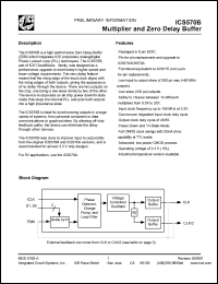 ICS570BI datasheet: Multiplier and zero delay buffer ICS570BI