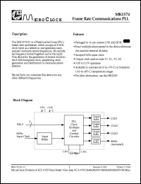 MK1574-01S datasheet: Frame rate communication PLL MK1574-01S