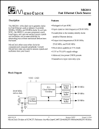 MK2011STR datasheet: Fast ethernet clock source MK2011STR