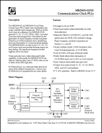 MK2049-03SITR datasheet: Communication clock PLL MK2049-03SITR