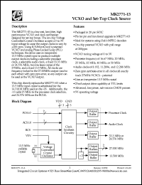 MK2771-13S datasheet:  VCXO and set-top clock source MK2771-13S