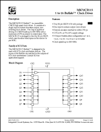 MK74CB115RTR datasheet: 1 to 16 buffalo clock driver MK74CB115RTR