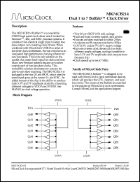 MK74CB214R datasheet: Dual 1 to 7 buffalo clock driver MK74CB214R