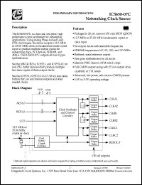 ICS650R-07I datasheet: Networking clock source ICS650R-07I