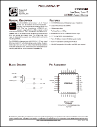 ICS83940AY datasheet: Low skew 1 to 18 LVCMOS fanout buffer ICS83940AY