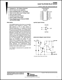 DS3680DR datasheet:  QUAD TELEPHONE RELAY DRIVERS DS3680DR