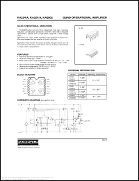 KA2902D datasheet: Quad  operational amplifier KA2902D
