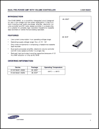 S1A0136A01-SA0B0 datasheet: Dual pre-power AMP with volume controller S1A0136A01-SA0B0