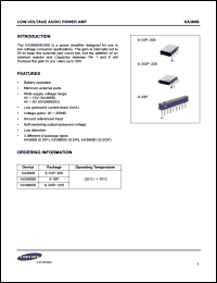 KA386BD datasheet: Low voltage audio power AMP KA386BD