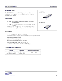 S1A0900X01-S0B0 datasheet: AM/FM Tuner + MPX. S1A0900X01-S0B0